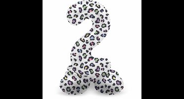 Folat - Staande folieballon Cijfer 2 Bright Panther - 72 cm