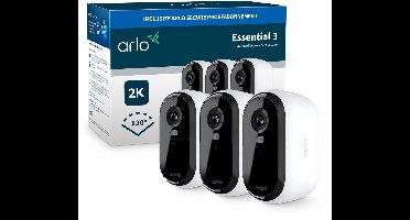 Arlo Essential3 2K beveiligingscamera - 3 IP-Camera's
