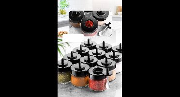 Asir Kruidenpotjesset (12 stuks) – Zwart