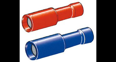 Oem Marine 2 Vrouwelijke Cilindrische Geïsoleerde Eindkappen 0.25-1 Mm 100 Eenheden Zilver