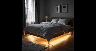 Bedverlichting met bewegingssensor - 2 zijden met 2 meter ledstrip - Warm wit licht - Complete set