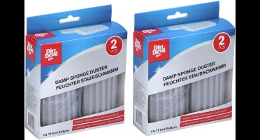 DIRT DEVIL Dampspons Duster - 4 stuks – 11,5 x 4,5 x 6 cm – Reinigingsspons voor Stof en Vuil