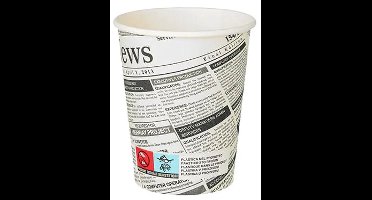 20x50 Drinkbekers, Karton To Go 0,2 l Ø 8 cm · 9,2 cm Newsprint