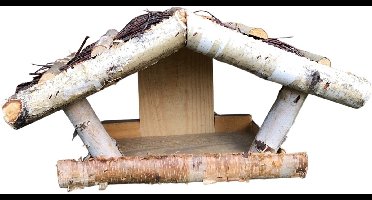 Dutchlander - Vogelvoedertafel – Muurbevestiging – Berkenhout – 39x19x24 cm