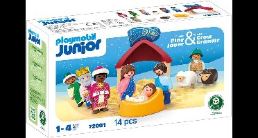 Playmobil Junior 72001 Kerststal, Playmobil Junior, 14 onderdelen, vanaf 12 maanden