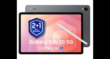 Samsung Galaxy Tab S11 5G - 256GB - Gray + 1 jaar extra garantie