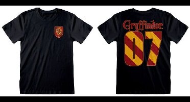Harry Potter Quidditch Gryffindor 07 T-Shirt HAR06476TSB Black-S