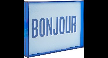 Present Time - Wall Art Bonjour Medium - Blauw
