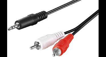 Goobay Audio Cable AUX Adapter, 3.5 mm Male to Stereo RCA Male, CU 0.5 m