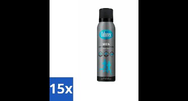 15 x Odorex Men - Deodorant Spray - Dry Protection - Langdurige Frisheid - 150 ml - Mannelijke Deodorant Spray - Langdurige Frisheid - Zweetbescherming - Oksel Droog - Deospray Voor Mannen