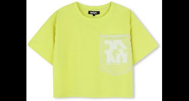 Dkny D62345 T-shirt Met Korte Mouwen Geel 5 Years Jongens,Meisjes