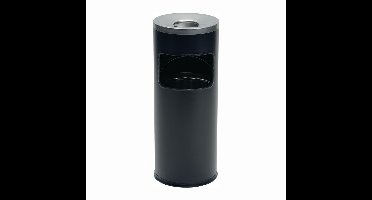 Durable 333201 Papierbak 17 l Metaal (Ø x h) 250 mm x 630 mm Zwart Met asbak 1 stuk(s)