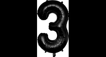 Foil Balloon 40 cm- no.3 Black