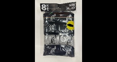 Australian Sokken| Unisex| 8 Pack | Maat 43-46| 4 Zwart 2 Grijs 2 Donker Blauw