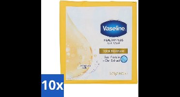 10 x Vaseline - Total Moisture - Zeeptablet - Healthy Plus - 3x75 g - Zeep - Huidverzorging - Hydratatie - Dagelijks Gebruik - Gezond Huidgevoel