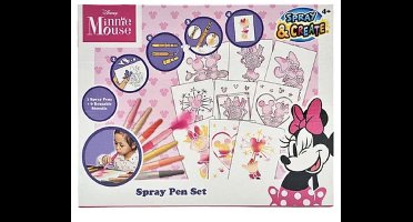 Minnie Mouse Spraypennen Set - Blaaspennen / Spray Pennen - Mickey & Minnie Mouse - Disney - Knutsel Pakket - Disney Minnie Mouse - Tekenen, Schilderen & Knutselen voor Jongens & Meisjes - Knutselspullen / Knutselpakket - Kleuren & Tekenen