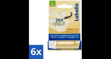 6 x Labello Lippenbalsem Vanilla Buttercream 4.8 gr - Lippenbalsem - Vanille - Hydratatie - Sheaboter - Lippen Verzorging