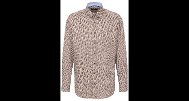 Bugatti Overhemd Easy Care - Bruin - Maat 3XL