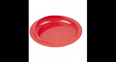 Bord met opstaande rand en zuignap : Rood