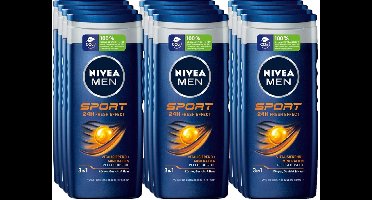 NIVEA MEN Douchegel Sport- 250 ml - Voordeelverpakking 12 stuks