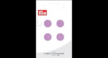 Knoop 2 gaatjes 12mm lila 4st - Knopen - Prym