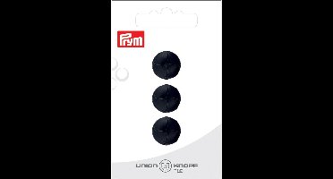 Knoop kunstleer 15mm zwart 3st - Knopen - Prym
