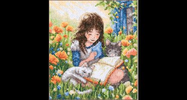 Vervaco - Telpakket kit - Ontspannen in de tuin - PN-0210953 - Borduren - Borduurpakket - Borduurpakket volwassenen