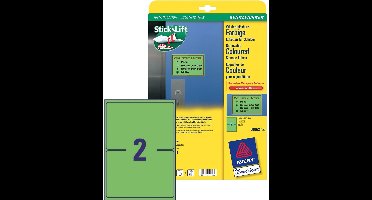 Verwijderbare etiketten 199,6x143,5mm groen 40 stuks