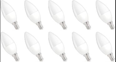 Spectrum LED Kaarslamp E14 4W - 230V - 320 Lumen - 3000K Warm wit - Gezellig licht - Energiezuinig - 10 stuks