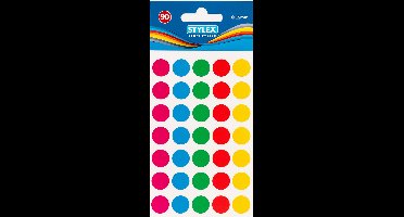 Stylex - Zelfklevende Markeerpunten - 90 Stuks - 15 mm - Kleurrijk