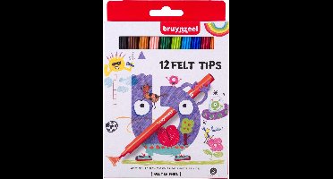 Viltstift Bruynzeel Kids set à 12 kleuren | 6 stuks