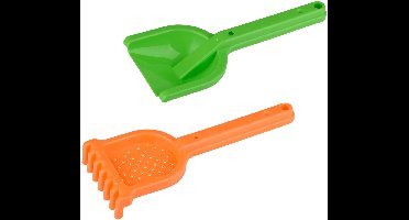 Eddy Toys Strandschep en Hark 2-Delig - Strandschepje voor Peuters - Strandhark Speelgoed voor Zandbak en Strand - Strandspeelgoed 18 Maanden - Zand Speelgoed Kinderen