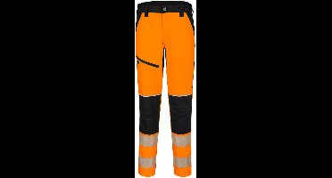 Portwest PW3 Hi-Vis Stretch Broek T140 - Oranje/Zwart - XXL