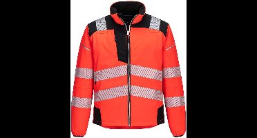 Portwest PW3 Hi-Vis Softshell Jack T402 - Rood/Zwart - 4XL