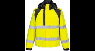 Portwest WX2 Eco Hi-Vis Regenjack CD860 - Geel/Zwart - XXXL