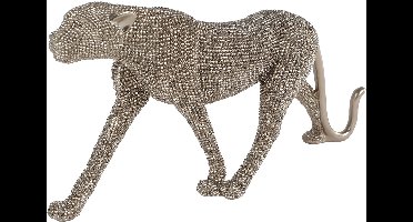 Panter- Groot- sculptuur beeld glinster goud polystone/ Deco & Cadeau by Peters