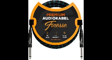 Finesse Gitaarkabel - 300cm - Jack 6.35mm - Audio Kabel - Instrumentkabel - Gitaar Kabel