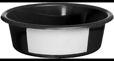 Vplast Voerbak 6L - Ronde Voederbak zonder Deksel - Voeremmer voor Paarden en Boederijdieren - Dierenvoer - Voerbak voor Dierenvoeding - Zwart