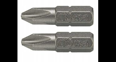Luna Kruiskopschroefbit PH2 25mm - 2 stuks