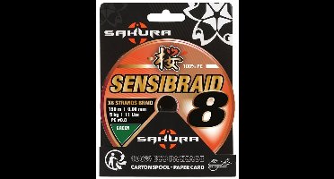 Sakura Sensibraid 8 Green 150m - Maat : 0.12mm
