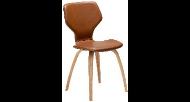 S.I.T Dan-Form eetkamerstoel PU-kunstleer lichtbruin.