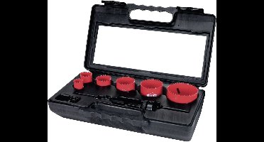 TERRAX by RUKO Bimetaal gatenzaag-set HSS in kunststof koffer 8-d...