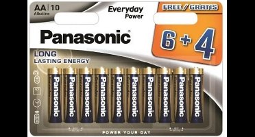 Panasonic Everyday Power AA lr06 Alkaline Batterijen 10 Stuks