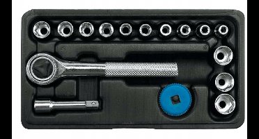 Vorel 58160 - Dopsleutelset - 16-delig - 1/4" - Staal