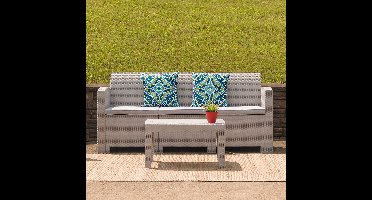 Seneca lichtgrijze kunstrotan salontafel