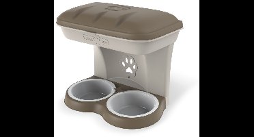 Bama Pet Hondenvoederbak 48x27x42 cm Taupe