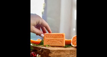 Soap bar set - Savon de marseille Mandarijn - fruitgeur zeep - blokzeep - echte franse zepen -