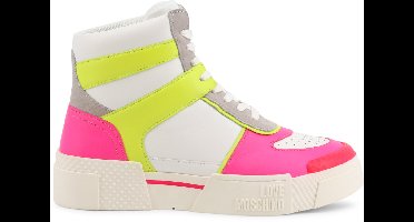HighTop Sneakers Neon Colorblock Style Wo - White