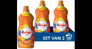 Robijn - Klein & Krachtig Color - Wasmiddel - 34 Wasbeurten - 1,19 L - Voordeelverpakking - 2 stuks