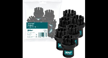 Sillar, Set 6 Borstel voor stoomreiniger geschikt voor Karcher SC1 SC2 SC3 SC4 SC5 SC6 SI2 SI4 SG4, reinigingsborstel voor moeilijk bereikbare plaatsen, vervangings